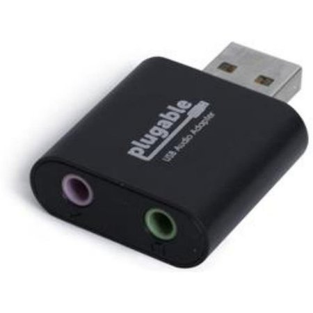 PLUGABLE TECHNOLOGIES Plugable Technologies USB-AUDIO 3.5 mm USB Audio Adapter with Two Audio Ports USB-AUDIO